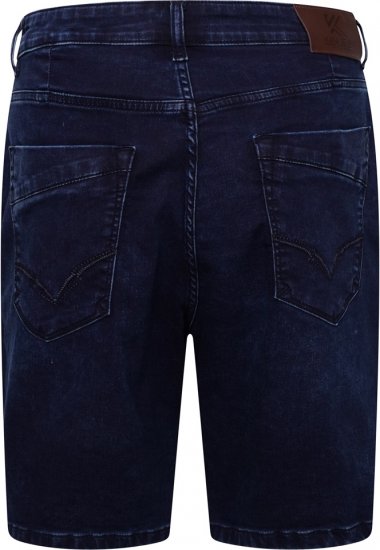 Kam Jeans Pepe Knitted Denim Shorts Mid Wash Blue - Шорти - мъжки къси панталони големи размери