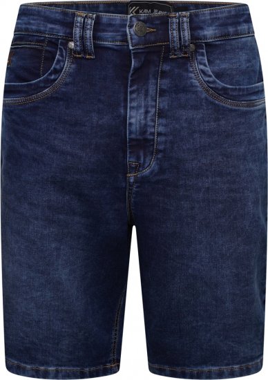 Kam Jeans Pepe Knitted Denim Shorts Random Mid Wash Blue - Шорти - мъжки къси панталони големи размери