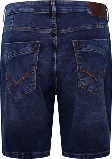 Kam Jeans Pepe Knitted Denim Shorts Random Mid Wash Blue - Шорти - мъжки къси панталони големи размери