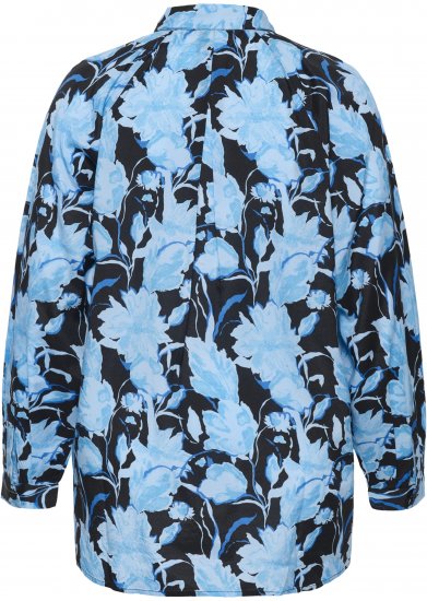 Kaffe Curve Sasja Риза с дълъг ръкав Blue Snake Flower - Блузи и туники - 