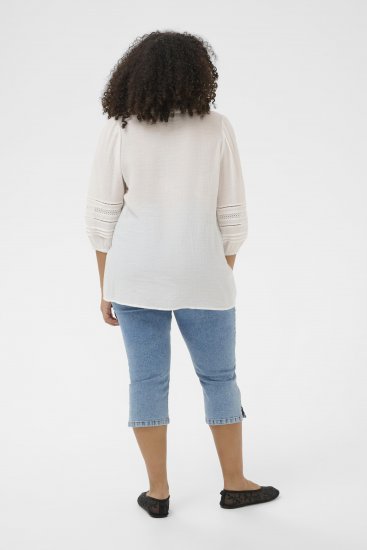 Kaffe Curve Liwa Shirt Chalk - Блузи тип риза - 