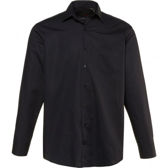 JP1880 Shirt Business Modern Fit Long Sleeve Non-Iron Black TALL - МЪЖКО ОБЛЕКЛО MT-6XLT - дрехи за високи мъже