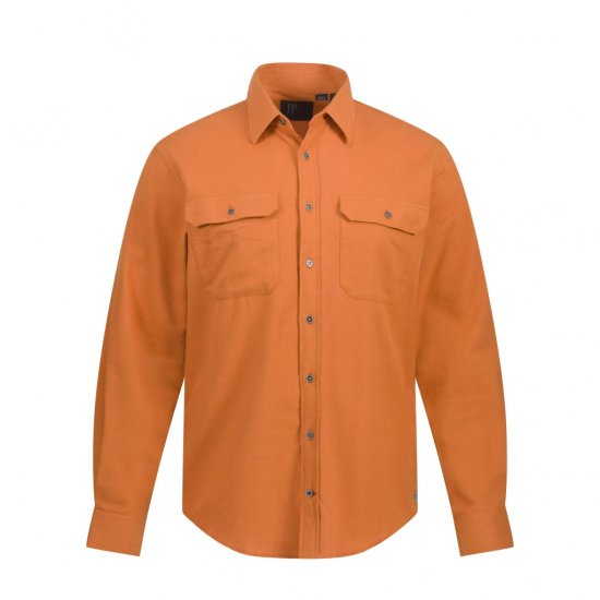 JP1880 Shirt Flannel Long Sleeve Orange TALL - МЪЖКО ОБЛЕКЛО MT-6XLT - дрехи за високи мъже