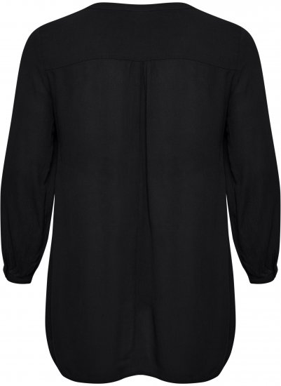 Kaffe Curve Ami Дълъг ръкав Туника Дълбоко черно - Тениски - 