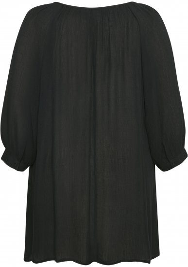 Kaffe Curve Ami 3/4 ръкав Туника Дълбоко черно - Тениски - 