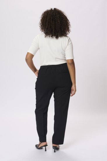 Kaffe Curve Sakira Дълъг панталон Дълбоко черно - Дамски Дънки & Панталони в Големи Размери – Plus Size - 