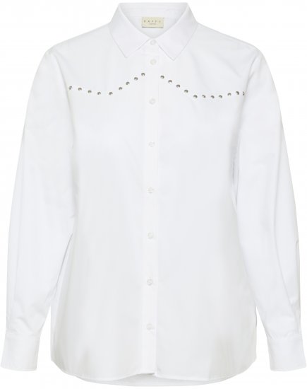 Kaffe Curve Janni Shirt Optical White - Блузи тип риза - 