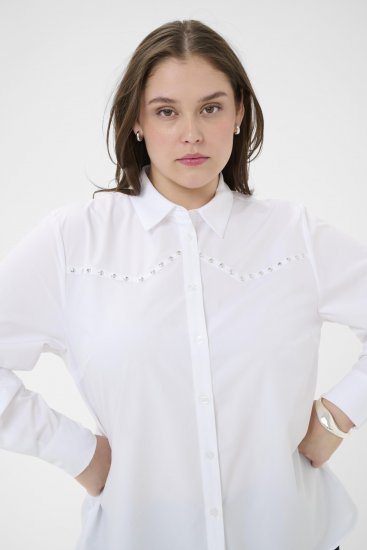 Kaffe Curve Janni Shirt Optical White - Блузи тип риза - 