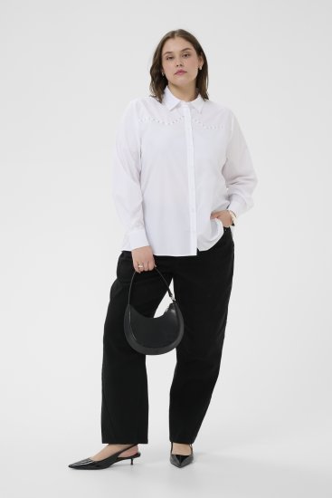 Kaffe Curve Janni Shirt Optical White - Блузи тип риза - 