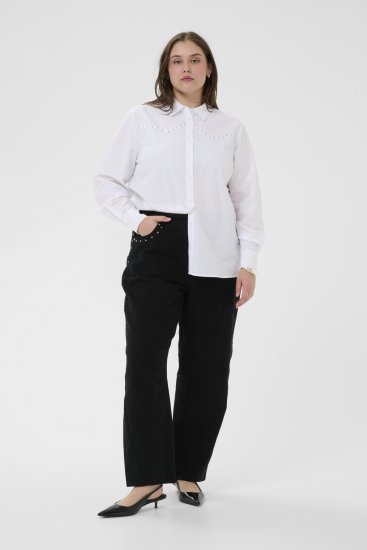 Kaffe Curve Janni Shirt Optical White - Блузи тип риза - 