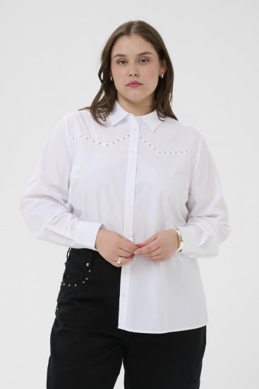 Kaffe Curve Janni Shirt Optical White - Блузи тип риза - 