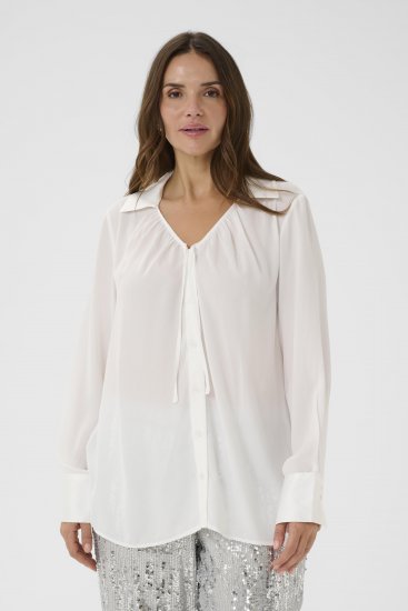 Kaffe Curve Gina Shirt White - Блузи тип риза - 