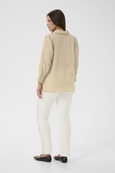 Kaffe Curve Penelopia Shirt Feather Grey - Блузи тип риза - 