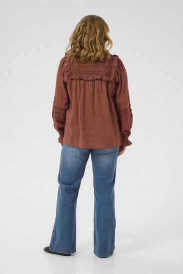 Kaffe Curve Jessa Shirt Henna Brown - Блузи и туники - 