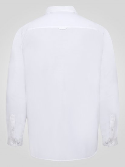 D555 Richard Оксфорд Риза С Дълъг Ръкав TALL Бяла - TALL Ризи - 