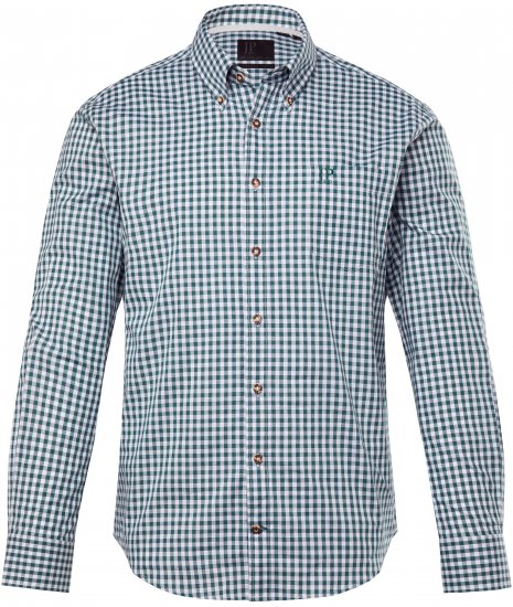 JP1880 Shirt Checked Traditional Long Sleeve Jade - Празнично облекло - Празнично облекло – За да празнувате стилно и удобно