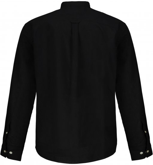 JP1880 Shirt Linen Blend Long Sleeve Black TALL - МЪЖКО ОБЛЕКЛО MT-6XLT - дрехи за високи мъже
