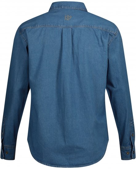 JP1880 Shirt Denim Long Sleeve Blue TALL - МЪЖКО ОБЛЕКЛО MT-6XLT - дрехи за високи мъже