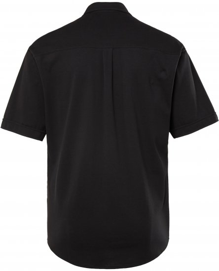 JP1880 Shirt Pique Flexnamic Short Sleeve Black TALL - МЪЖКО ОБЛЕКЛО MT-6XLT - дрехи за високи мъже