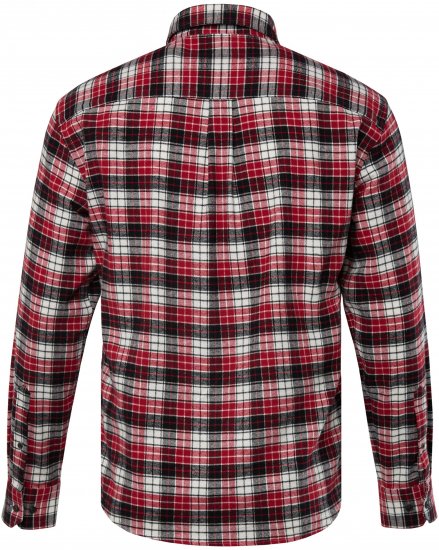 JP1880 Shirt Flannel Checked Long Sleeve Red TALL - МЪЖКО ОБЛЕКЛО MT-6XLT - дрехи за високи мъже