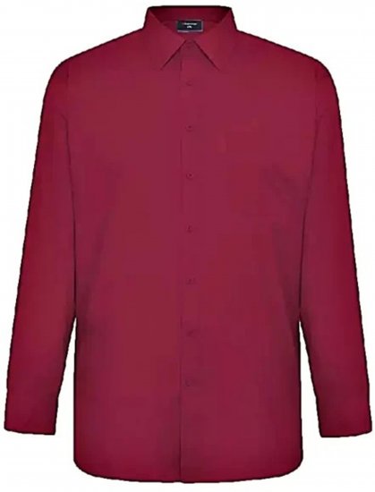 Espionage SH151 Long Sleeve Plain Collar Shirt Wine - Ризи с дълги ръкави - 