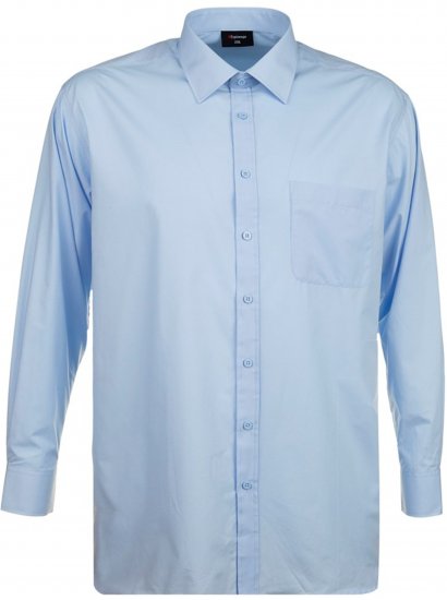 Espionage SH151 Long Sleeve Plain Collar Shirt Blue - Ризи - мъжки ризи големи размери