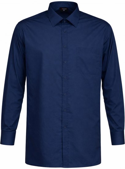 Espionage SH151 Plain Collar Long Sleeve Shirt Navy - Ризи - мъжки ризи големи размери