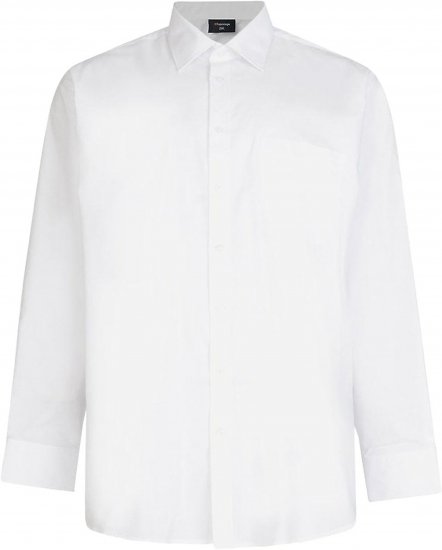 Espionage SH151 Long Sleeve Plain Collar Shirt White - Ризи - мъжки ризи големи размери