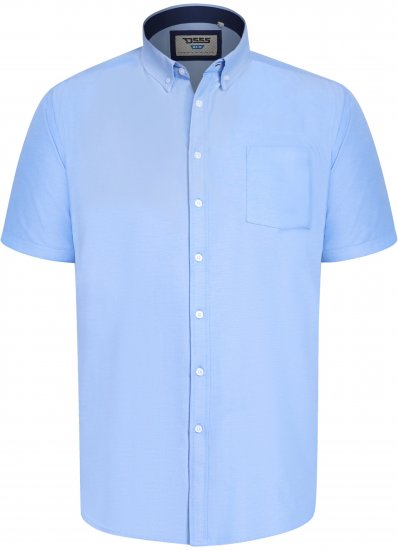 D555 James Оксфорд Риза С Къс Ръкав TALL Небесносиня - TALL Ризи - 