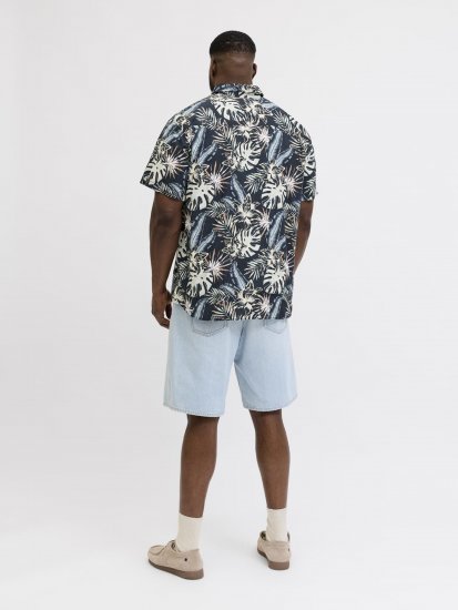Jack & Jones Honolulu Short Sleeve Resort Shirt Black - Ризи - мъжки ризи големи размери