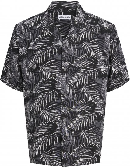 Jack & Jones Jeff Resort Short Sleeve Shirt Black - Ризи - мъжки ризи големи размери