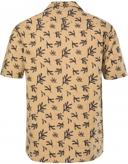 JP1880 Boxy Cuba Short Sleeve Shirt Camel - Ризи - мъжки ризи големи размери