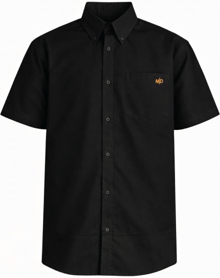 Motley Denim Zagreb Риза с къс ръкав Черен - Ризи - мъжки ризи големи размери