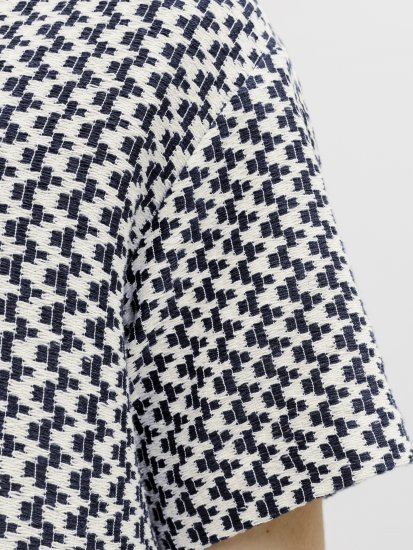 Jack & Jones Montauk Crochet Short Sleeve Shirt Navy - Ризи - мъжки ризи големи размери