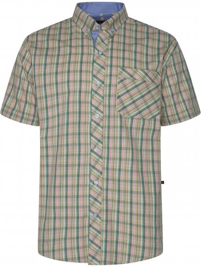 Kam Jeans 6371 Checked Short Sleeve Shirt Multicolored - Ризи - мъжки ризи големи размери
