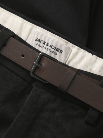 Jack & Jones Stadam Belted Chino Shorts Black - Шорти - мъжки къси панталони големи размери