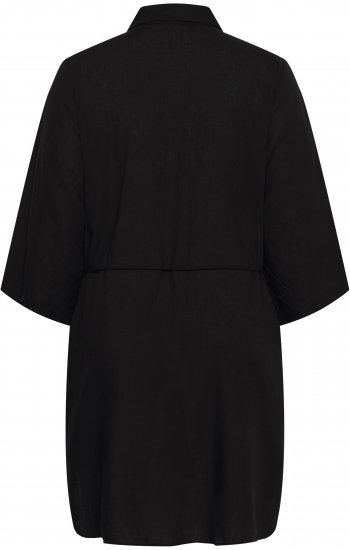 Kaffe Curve Mille Short Shirt Dress Black Deep - Мини рокли - 