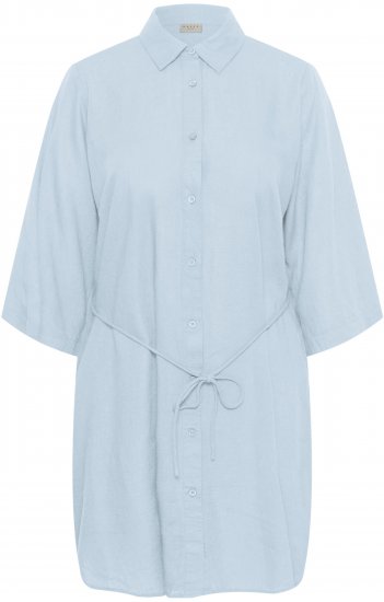 Kaffe Curve Mille Short Shirt Dress Nantucket Breeze Blue - Мини рокли - 