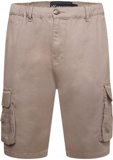 Kam Jeans 3404 Cargo Shorts Beige - Шорти - мъжки къси панталони големи размери
