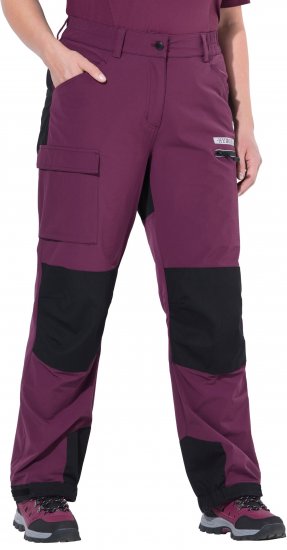 Ulla Popken HYPRAR Multifunctional Durable Inset Trekking Pants Dark Cherry Dark Cherry - Дамски Дънки & Панталони в Големи Размери – Plus Size - 