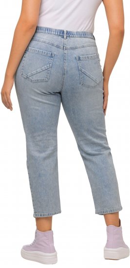 Ulla Popken Stonewashed Distressed Boyfriend Jeans Light Blue - Дамски Дънки & Панталони в Големи Размери – Plus Size - 