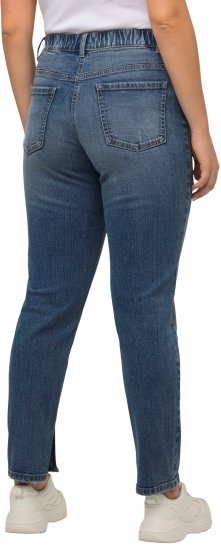 Ulla Popken Distressed Stretch Fit Boyfriend Jeans Blue Denim - Дамски Дънки & Панталони в Големи Размери – Plus Size - 