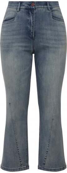 Ulla Popken Splatter Painted Jeans Washed Blue Denim - Дамски Дънки & Панталони в Големи Размери – Plus Size - 