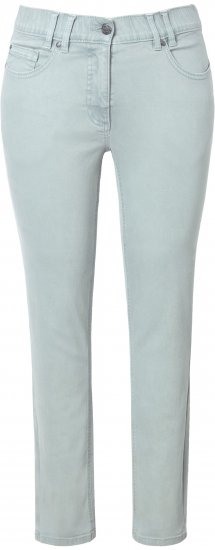 Ulla Popken Slim Leg Light Wash Jeans Light Moss Light Moss Green - Дамски Дънки & Панталони в Големи Размери – Plus Size - 