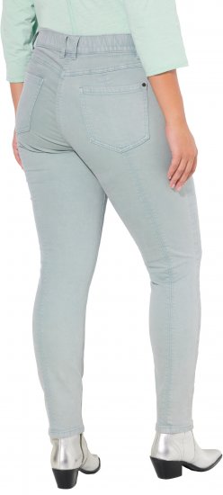 Ulla Popken Slim Leg Light Wash Jeans Light Moss Light Moss Green - Дамски Дънки & Панталони в Големи Размери – Plus Size - 