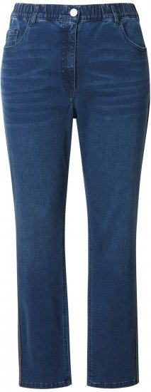 Ulla Popken Splatter Painted Jeans Blue - Дамски Дънки & Панталони в Големи Размери – Plus Size - 