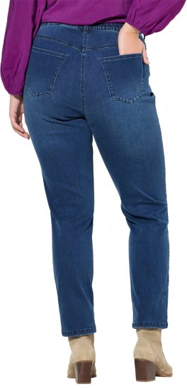 Ulla Popken Splatter Painted Jeans Blue - Дамски Дънки & Панталони в Големи Размери – Plus Size - 