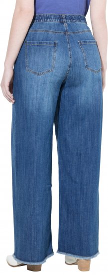 Ulla Popken Extra Wide Leg Stretch Fit Jeans Denim Blue - Дамски Дънки & Панталони в Големи Размери – Plus Size - 
