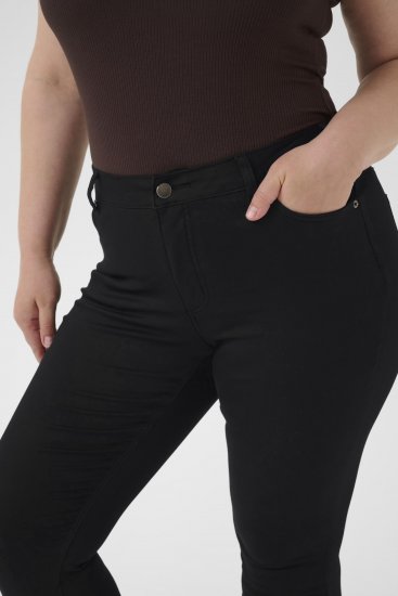 Kaffe Curve Lena Slim Jeans Black Deep - Дънки - 