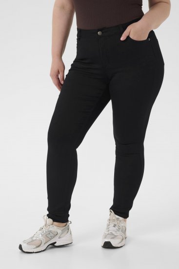 Kaffe Curve Lena Slim Jeans Black Deep - Дънки - 